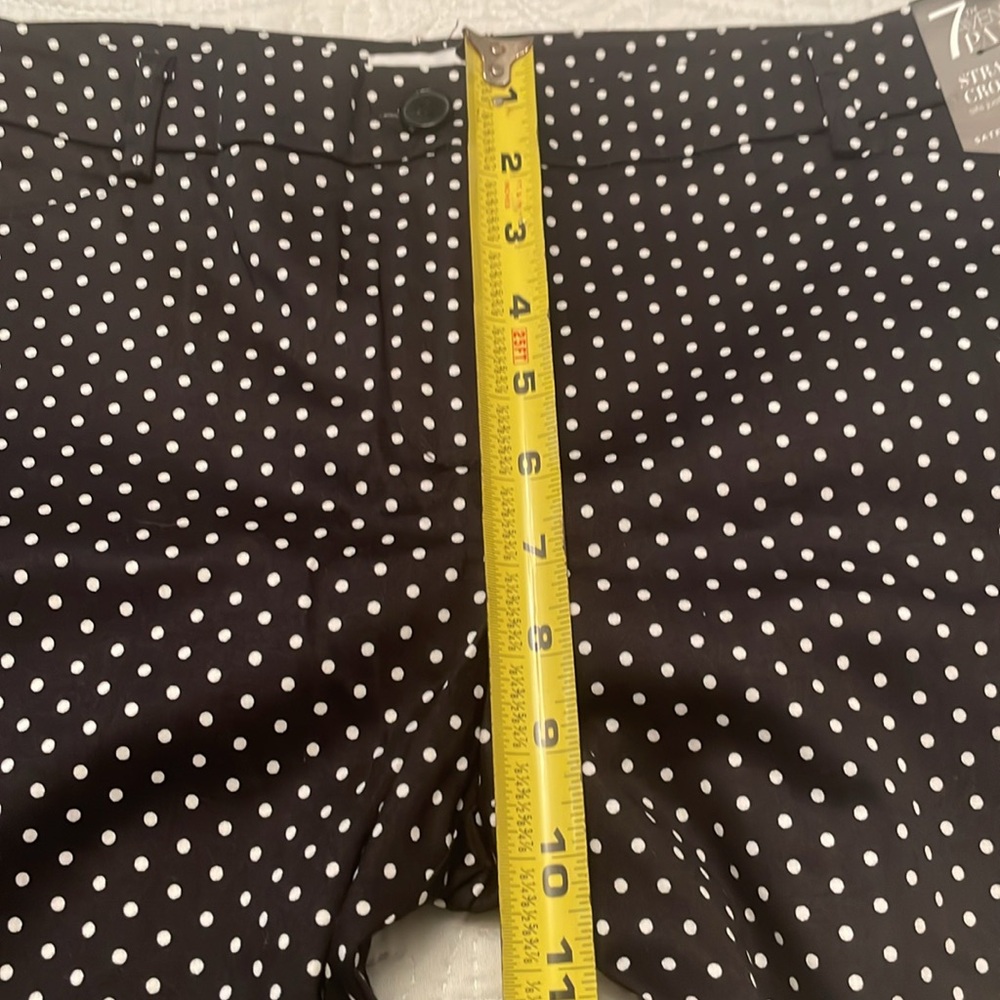 NWT $43 New York & Company Polka Dots Crop Pants 7th Avenue Pants Black & White - Picture 10 of 16